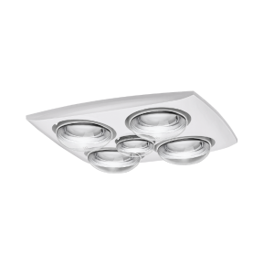 Contour 4 3-in-1 Bathroom Heater with 4 Heat Lamps, Exhaust Fan and LED Light